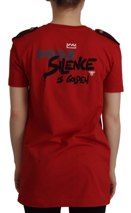 Dolce & Gabbana Red Amor Vincit Omnia Crewneck Women's T-shirt