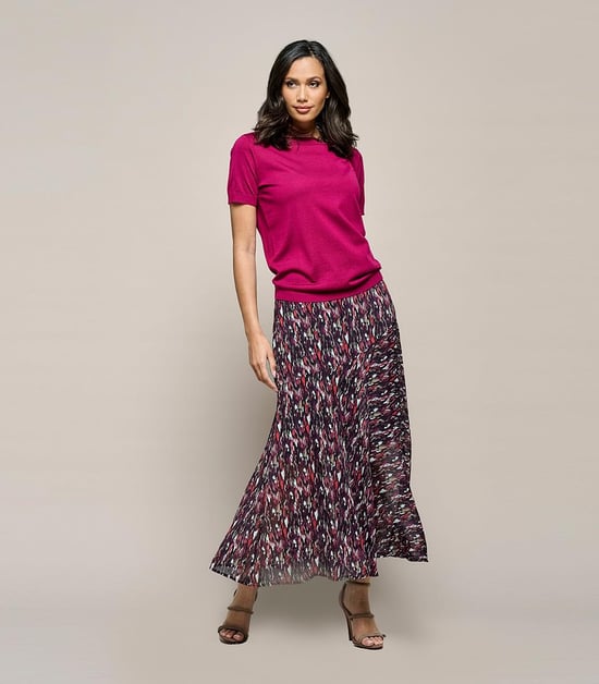 Amee Print Rok Taupe / Multi - Image 6