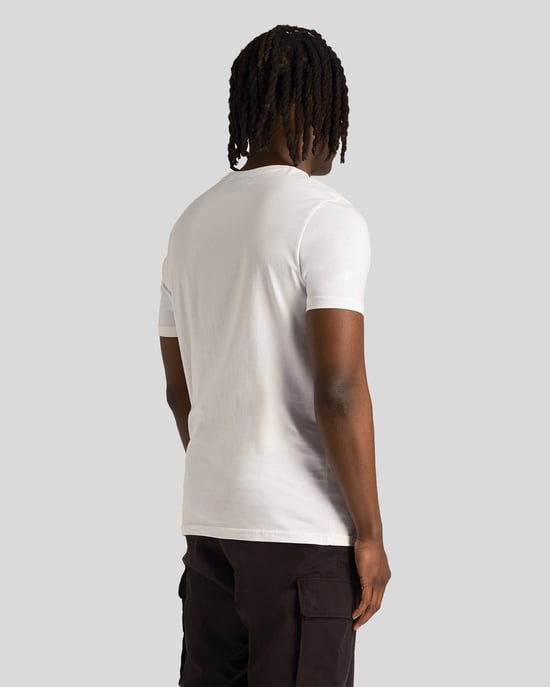 Lyle & Scott Embroidered T-Shirt i vitt för män - Image 3