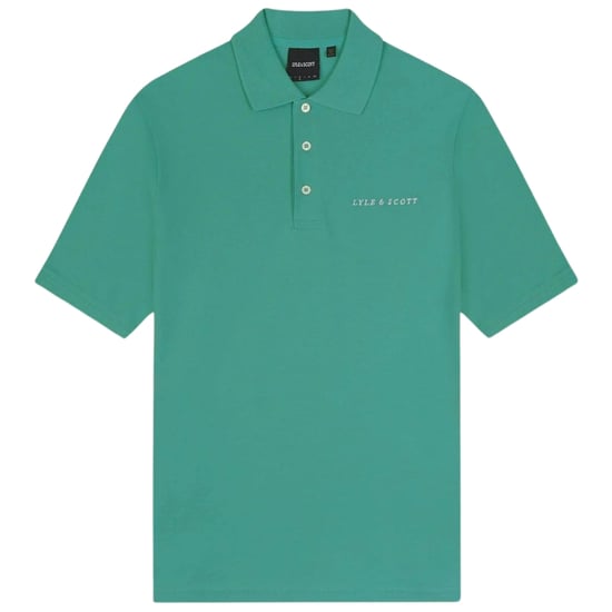 Lyle & Scott Plain Embroidered Logo Wilton Green Polo Shirt - Image 1