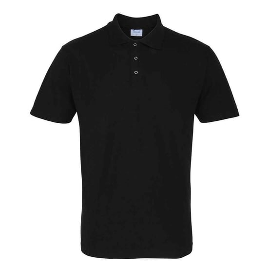 Premier poloshirt met studs voor heren (Zwart) - Image 1