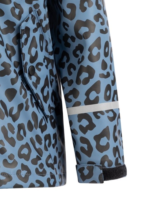 Schmuddelwedda Regenjas Meisje Blauw grijs zwart Leeuw - Image 2