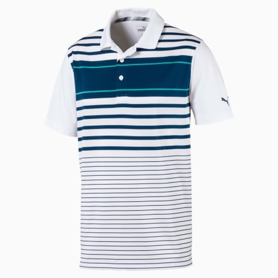 Puma Cobra Spotlight Randig Sport Golf Polotröja med krage 577882 16 - Image 1