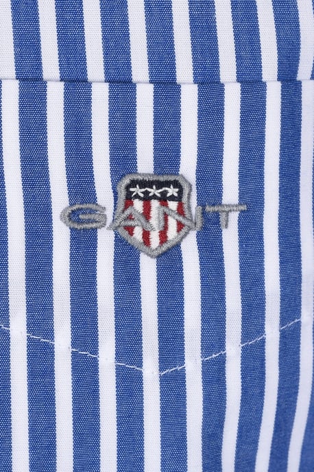 Gant Reg Poplin Stripe Shirt College Blue