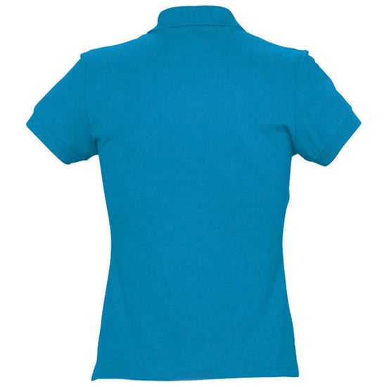 SOLS Womens/Ladies Passion Pique Short Sleeve Polo Shirt (Aqua) - Image 2