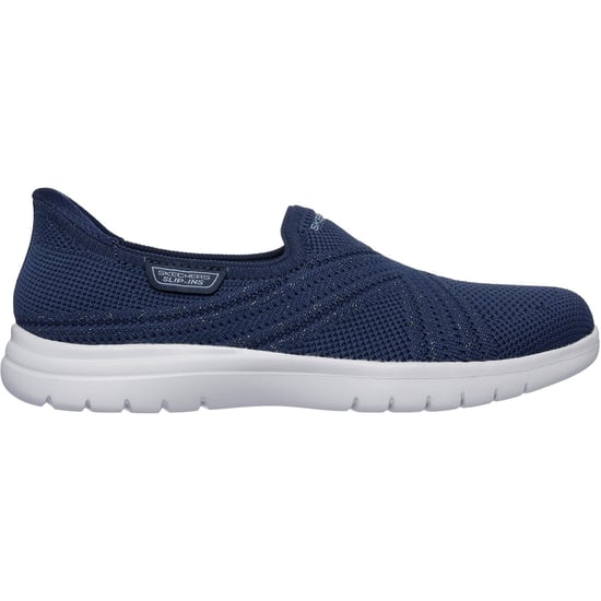 Skechers On-the-GO Flex Excellency Textile Dames Navy Trainers - Image 2
