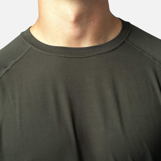 Bodyfit Crew Neck Baselayer Dark Khaki