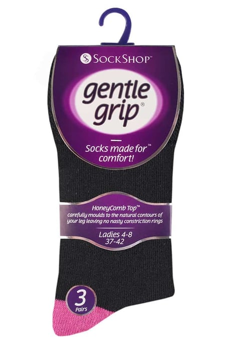 6 paar sokken zonder elastiek damessokken met zachte grip - SOLRP07HT - Image 2
