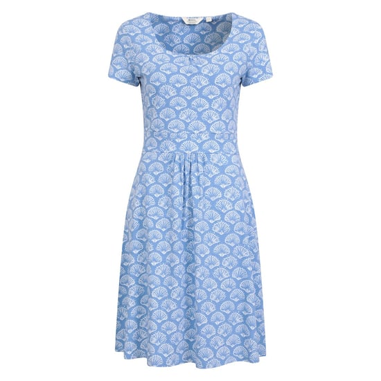 Mountain Warehouse Womens/Ladies Orchid Seashells UV Protection Midi Dress (Light Blue) - Image 1