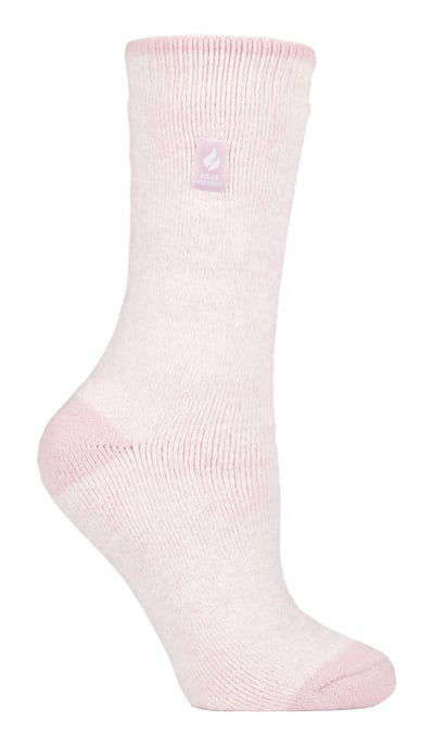 Heat Holders Lite - Isolerade termosockor för kvinnor | flera mönster inklusive Argyle Stripes Hearts Stars | varma strumpor för vintern - Dusted Pink (Venice) - Image 1