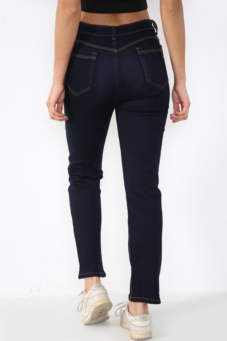 Ladies Magic Shaping High Waisted Straight Leg Jeans in Indigo Blue - Image 2