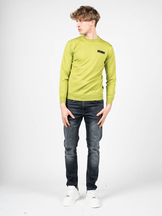 Plein Sport Pullover Merino Herr Grön - Image 2