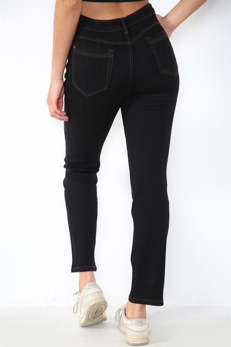 Dames Magic Shaping hoog getailleerde jeans met rechte pijpen in zwart - Image 2