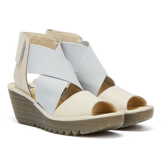 Fly London Yuba Womens Off White Sandals - Image 1