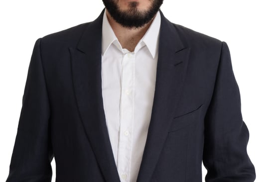 Dolce & Gabbana Dark Blue ALTA SARTORIA Jacka Kappa Herr Blazer - Image 5