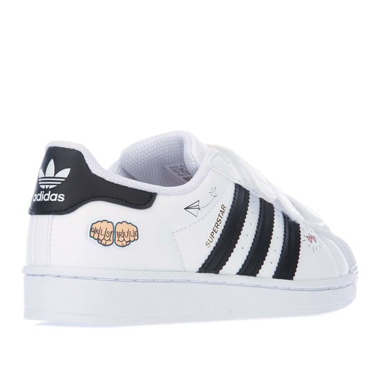 Girl's adidas Originals Children Superstar Trainers in White Black