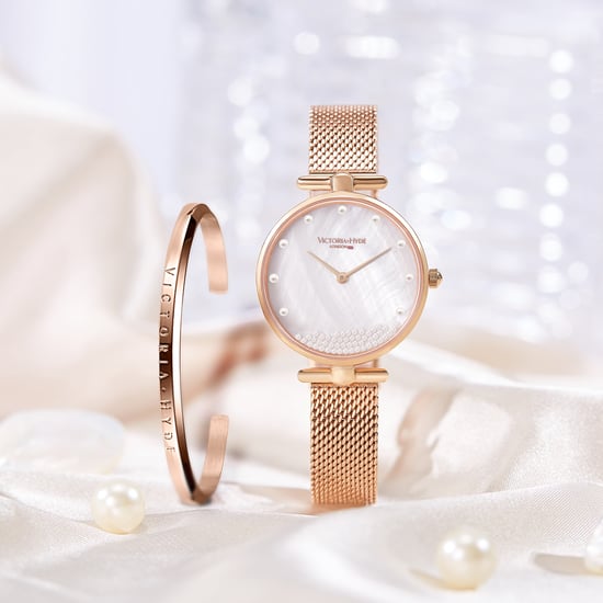 VICTORIA HYDE Watch Gift Set Pearl white/rosegold - Image 5