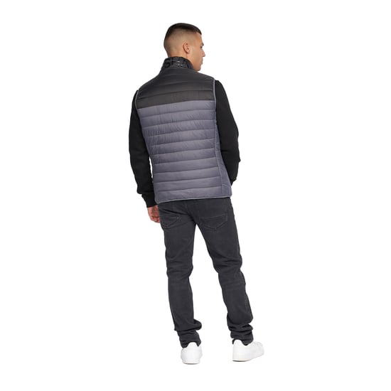 Crosshatch Heren Presnell Hoog Hals Gilet (Houtskool) - Image 2