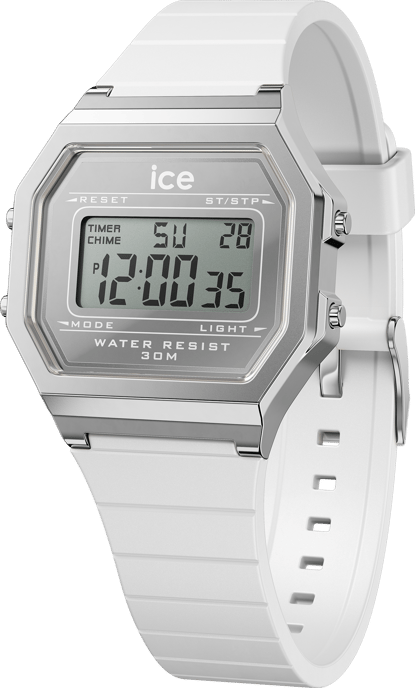 Ice Watch Ice Digit Retro - Metal Silver Mirror - White Women's White Watch 022734 - Image 1