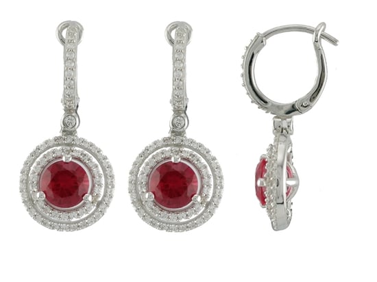 Orphelia 'Belina' Dames 925 Sterling Zilveren Dangle Oorbellen - Zilver ZO-7049 - Image 1