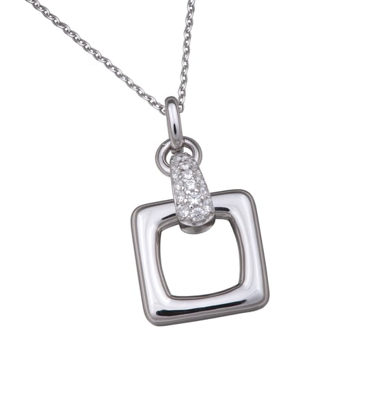 Orphelia Dames 925 Sterling Zilveren Ketting met Hanger - Zilver ZH-4492 - Image 1