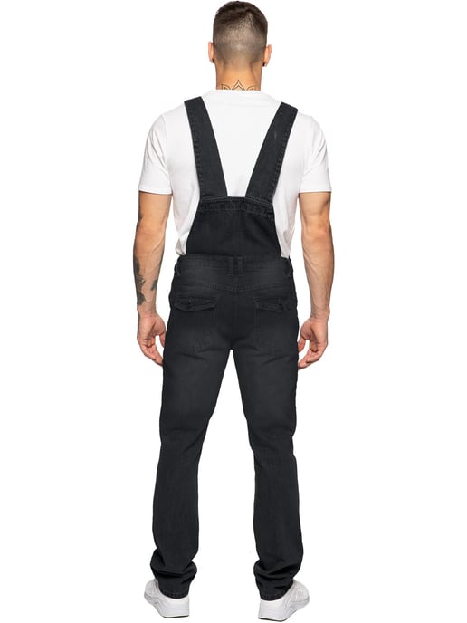 Enzo | Denim Overall tuinbroek voor heren - Zwart - Image 4