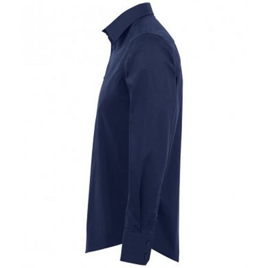 SOLS Mens Brighton Long Sleeve Fitted Work Shirt (Dark Blue) - Image 3