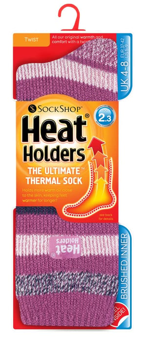 Heat Holders - Ladies Patterned Winter Warm Thermal Socks 4-8 UK - Image 2