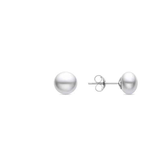 Luxenter Nandi 925 Sterling Silver och vit pärla Rhodiumpläterade örhängen - Image 1