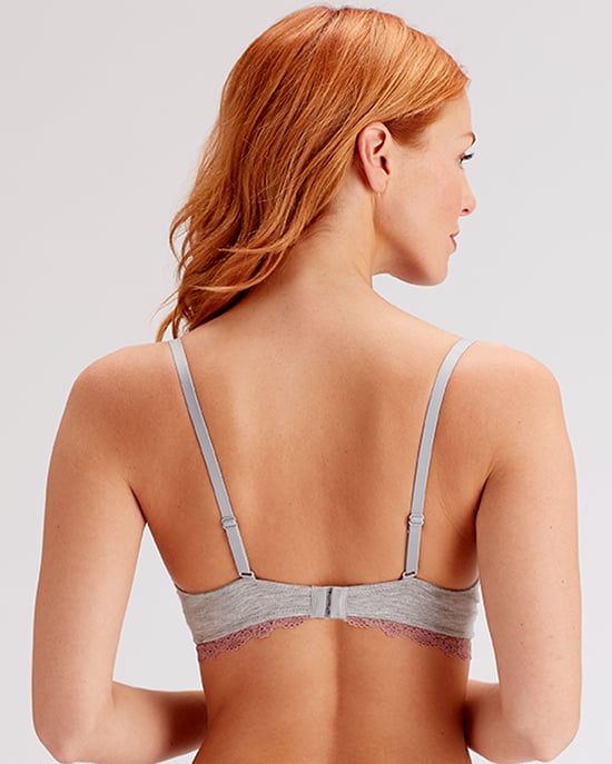 Casual Comfort Moulded T-Shirt Bra - Grey Marl/Sugar Plum