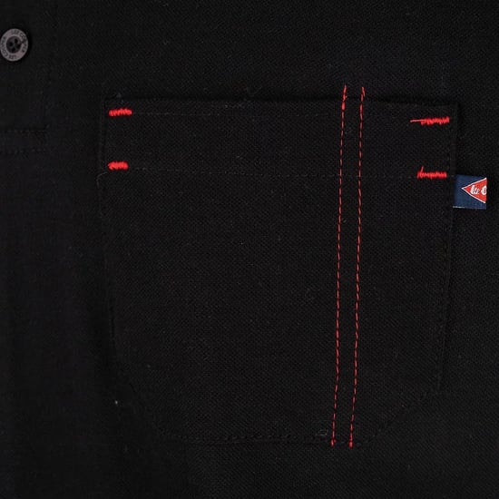 Lee Cooper Heren Piqué Polo Shirt (Zwart) - Image 3