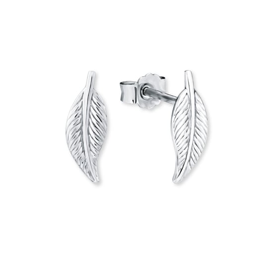 Amor ear studs for ladies, 925 Sterling silver, zirconia synth. | Wings