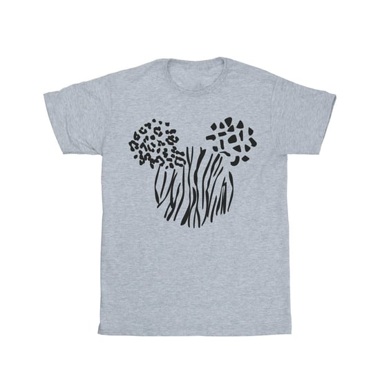 Disney Womens/Ladies Mickey Mouse Animal Cotton Boyfriend T-Shirt (Sports Grey)