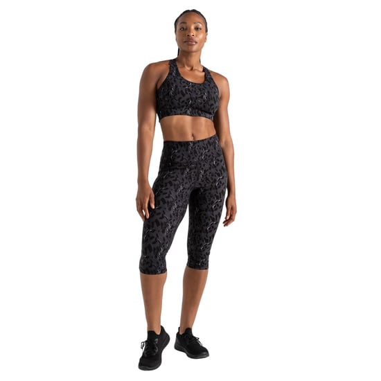 Dare 2B Womens/Ladies Influential Dash Print 3/4 Leggings (Black) - Image 4