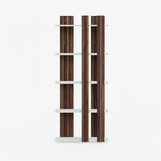 HOMEMANIA Tiny Bookcase, in Wallnut, White