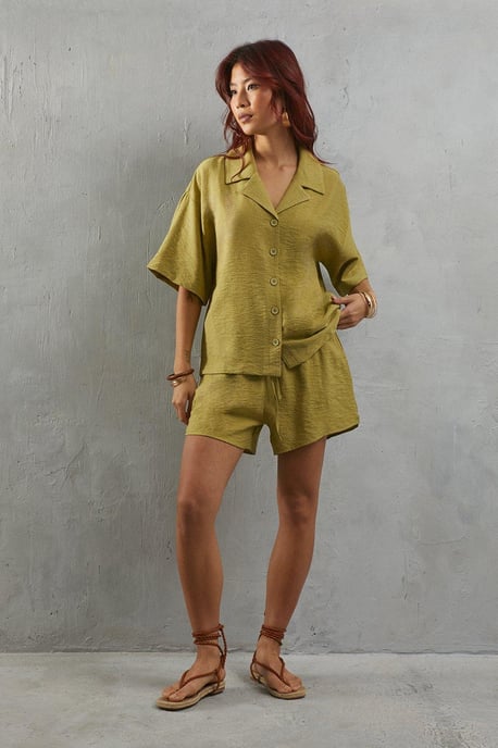 Viscose Nylon Drawstring Waist Short
