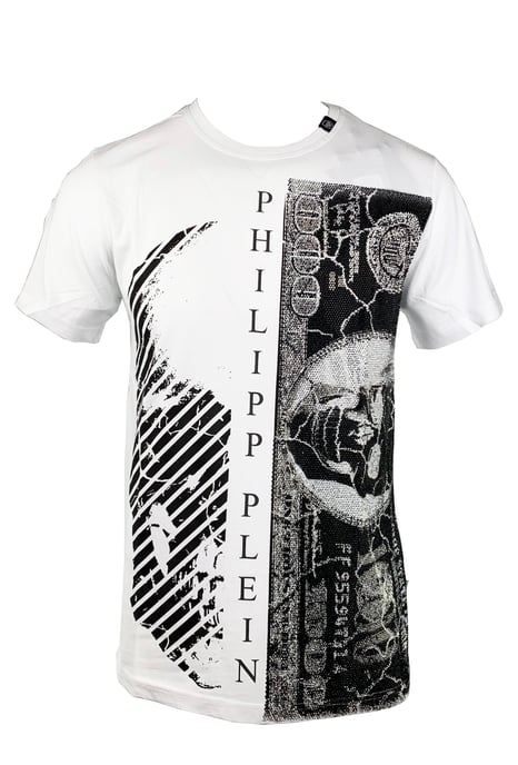 Philipp Plein MTK1448 "Geld" 01 Wit T-shirt - Image 1