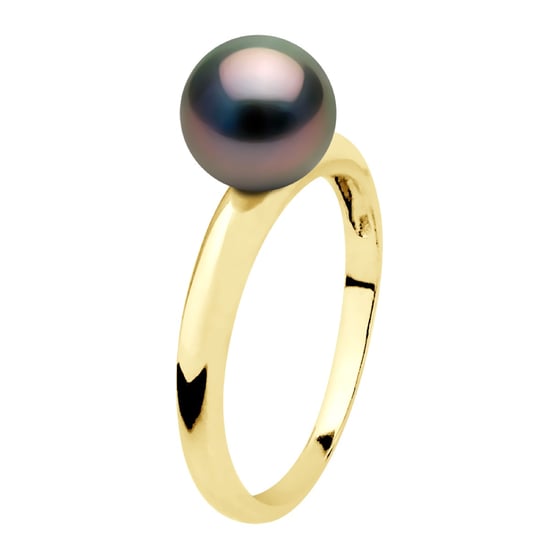 Ring Echte Gekweekte Tahiti Parel Rond 7,5-8 mm - Geel Goud - Image 1