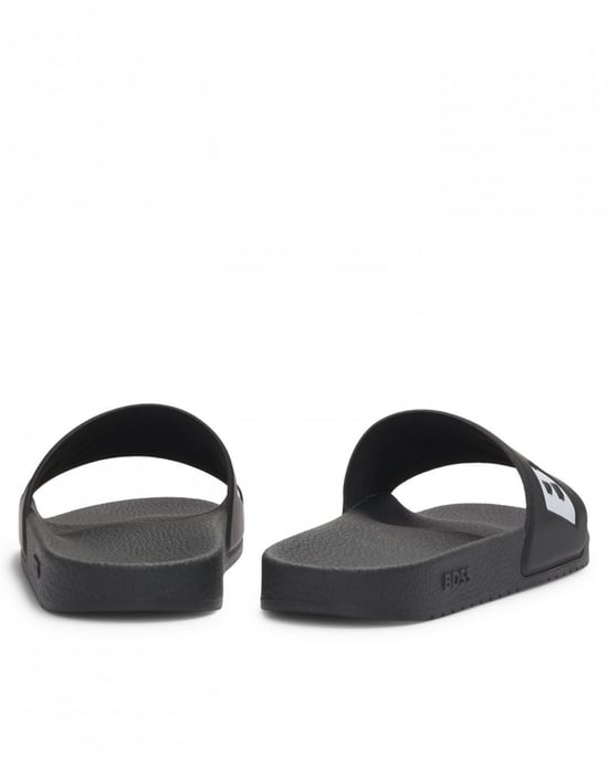 BOSS Orange Aryeh Mens Italian-Made Slides With Large Logo Detail - Image 3