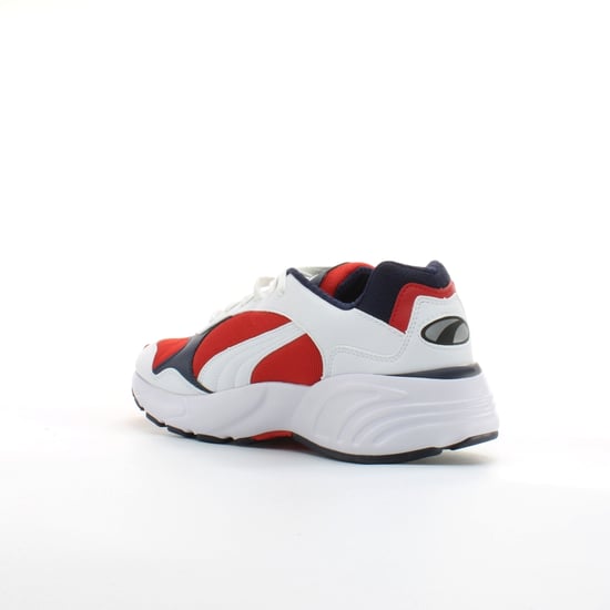 Puma Cell Viper White Red Textile Mens Lace Up Trainers 369505 03