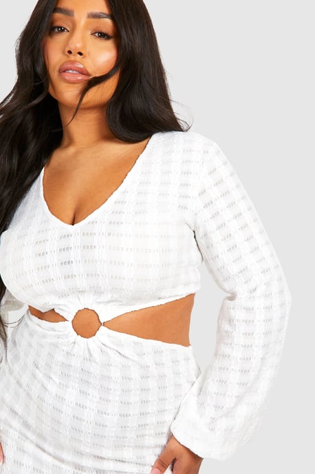 Plus Jersey Knitted O- Ring Beach Dress