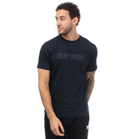 Men's DKNY Tonal Logo T-Shirt in Navy