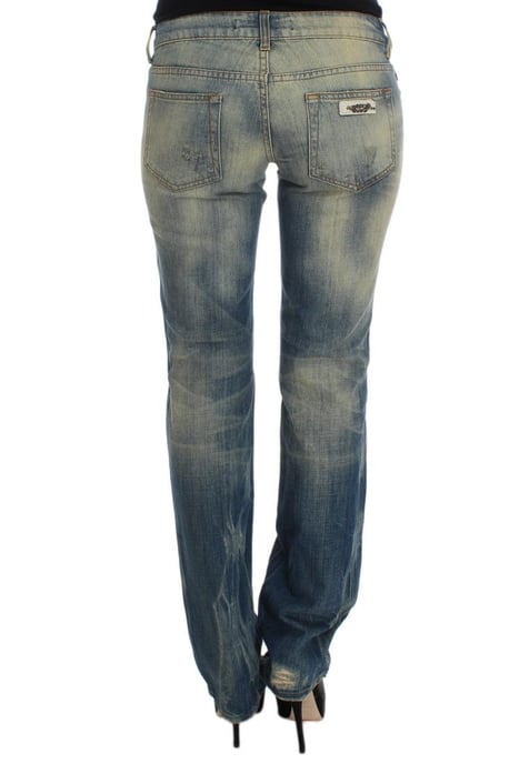 Cavalli Women's Blue Wash Cotton Slim Fit Bootcut Jeans - Image 3
