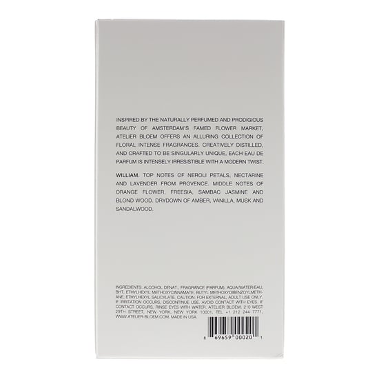 Atelier Bloem William Eau De Parfum 100ml
