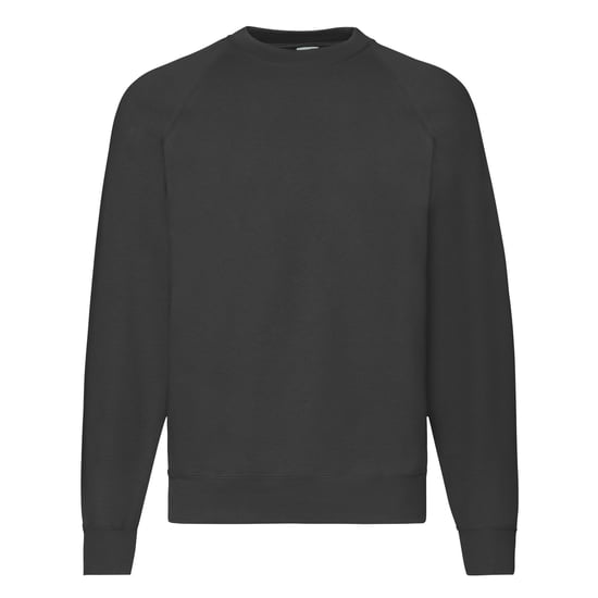Fruit Of The Loom Mens Raglan Sleeve Belcoro® Sweatshirt (Black) - Image 1