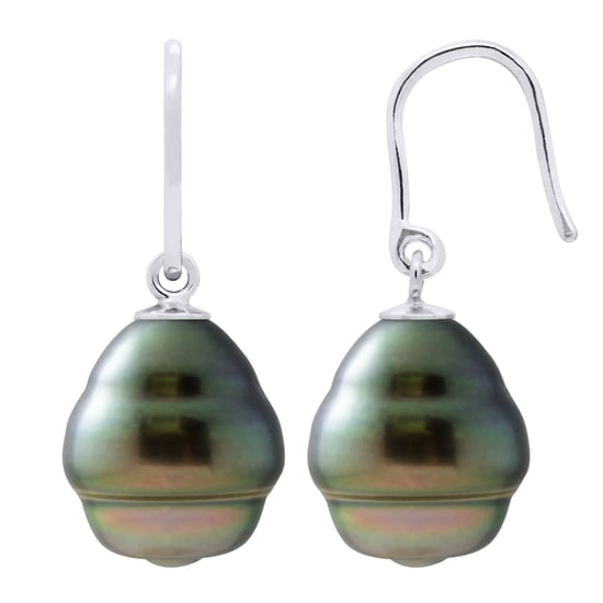 DIADEMA - Earrings - Silver and Real Tahitian Pearls