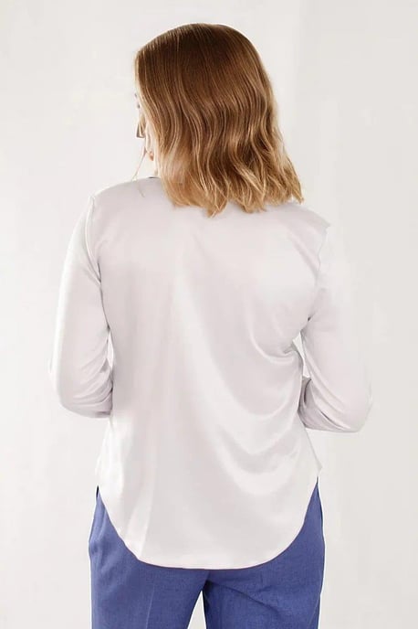 Satin Long Sleeve Blouse