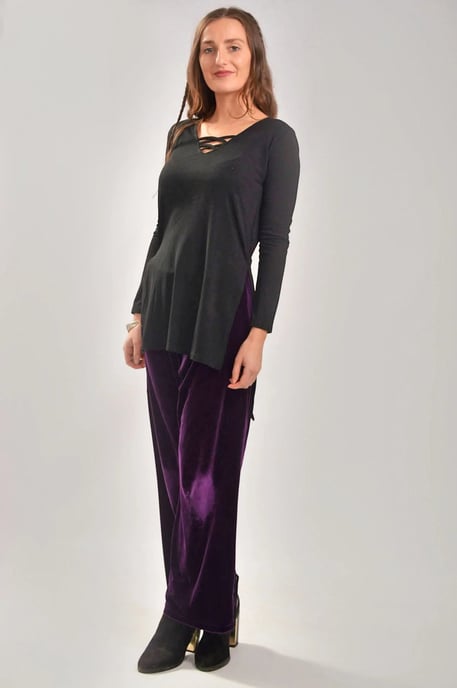 Lattice V Neck Tunic Top Dress