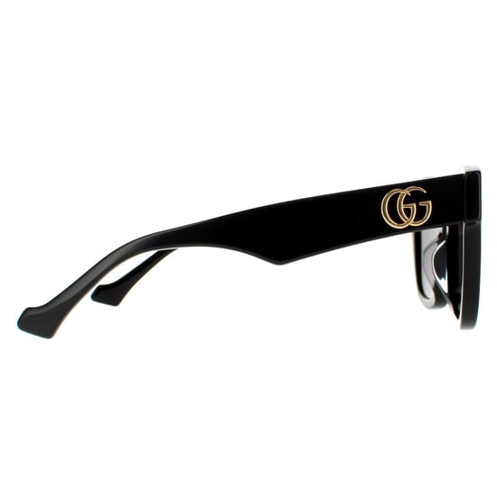 Gucci Rectangle Womens Black Grey Sunglasses - Image 4