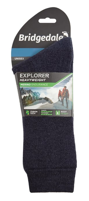 Bridgedale - Mens Outdoor Merino Wool Knee High Socks - Navy - Image 2